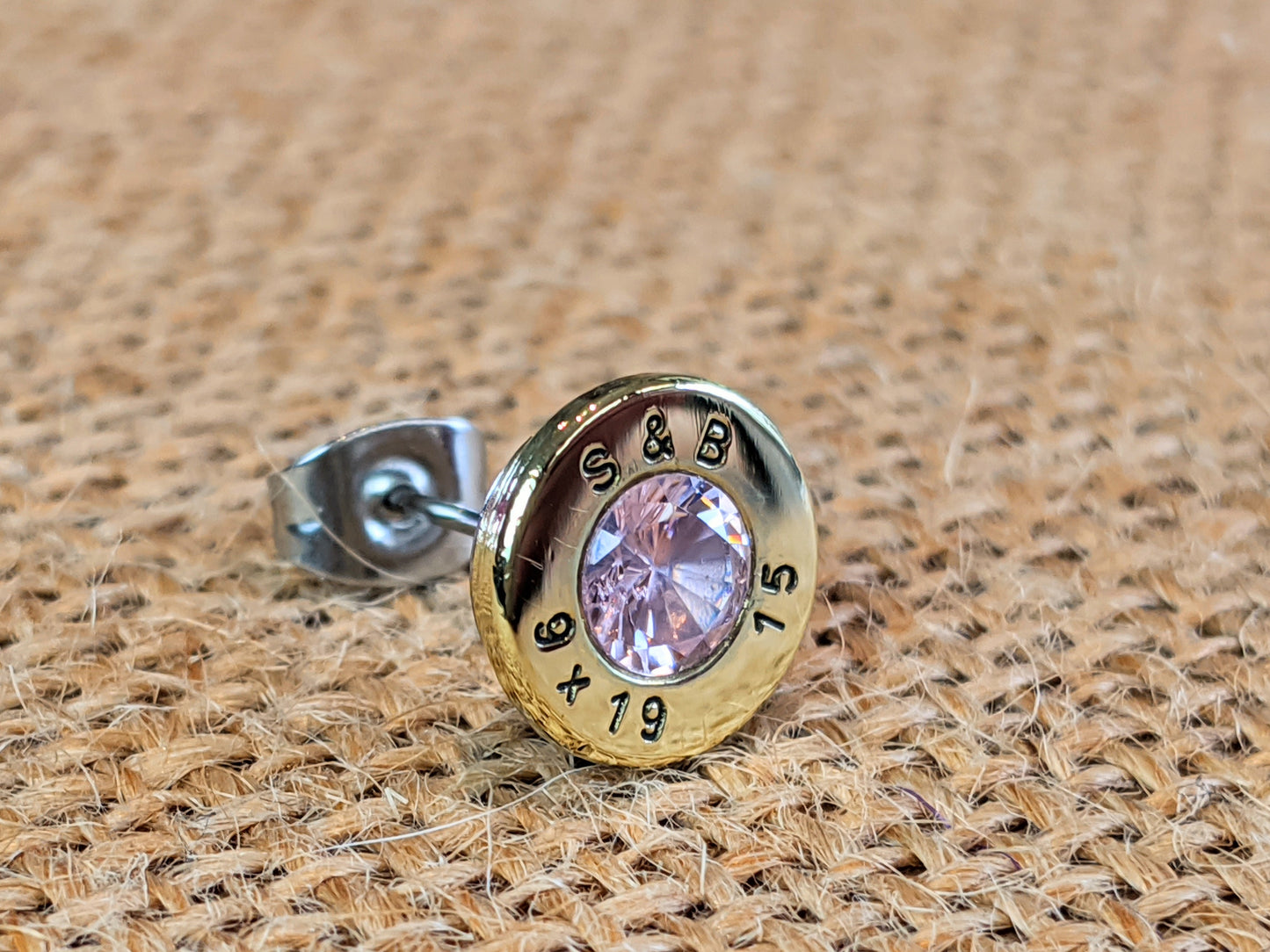 9mm Pink CZ Earrings